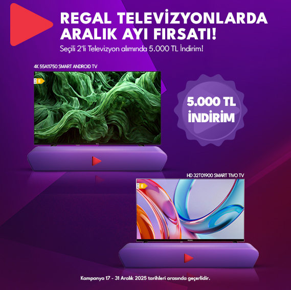 Seçili Televizyonlardan İki Ürün Alımına 5.000 TL İndirim!
