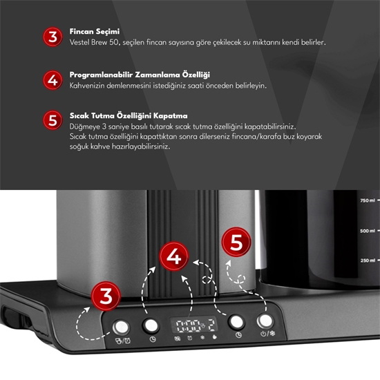 Vestel Brew 50 DX Filtre Kahve Makinesi