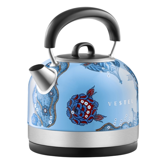 Vestel X Aslı Filinta Retro Düş Mavisi Çini Su Isıtıcı