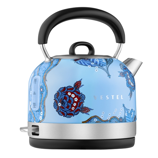 Vestel X Aslı Filinta Retro Düş Mavisi Çini Su Isıtıcı