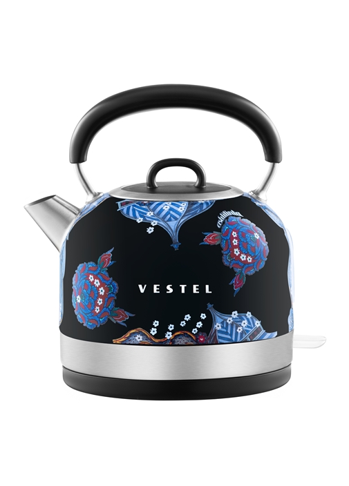 Vestel X Aslı Filinta Retro Siyah Çini Su Isıtıcı