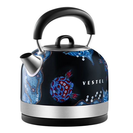 Vestel X Aslı Filinta Retro Siyah Çini Su Isıtıcı