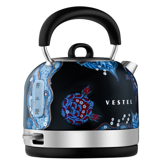 Vestel X Aslı Filinta Retro Siyah Çini Su Isıtıcı