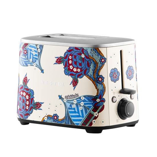 Vestel x Aslı Filinta Retro Bej Çini Ekmek Kızartma Makinesi