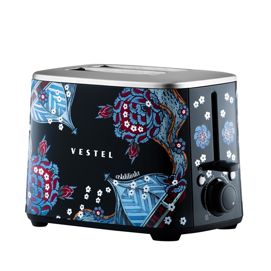 Vestel x Aslı Filinta Retro Siyah Çini Ekmek Kızartma Makinesi