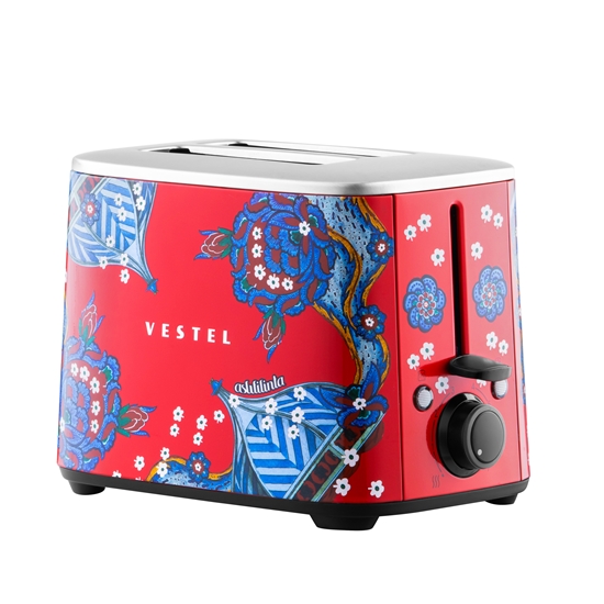 Vestel x Aslı Filinta Retro Kırmızı Çini Ekmek Kızartma Makinesi