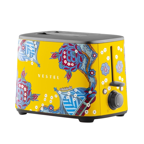 Vestel x Aslı Filinta Retro Sarı Çini Ekmek Kızartma Makinesi