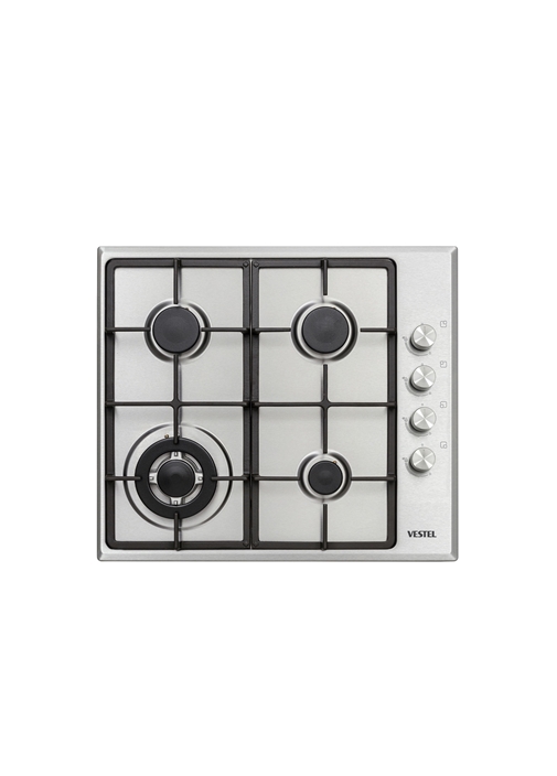 Vestel AO-6004 X-DW 60 cm 4 Gözü Gazlı (1 Gözü Wok'lu) Ankastre Ocak