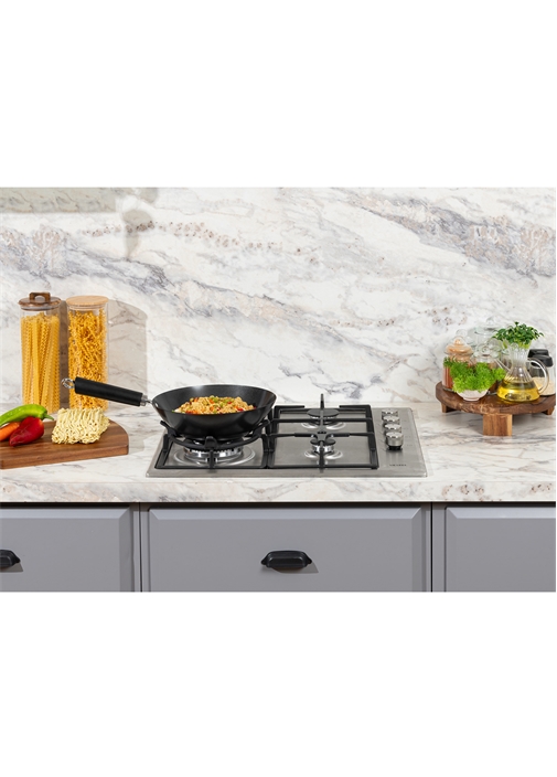 Vestel AO-6004 X-DW 60 cm 4 Gözü Gazlı (1 Gözü Wok'lu) Ankastre Ocak