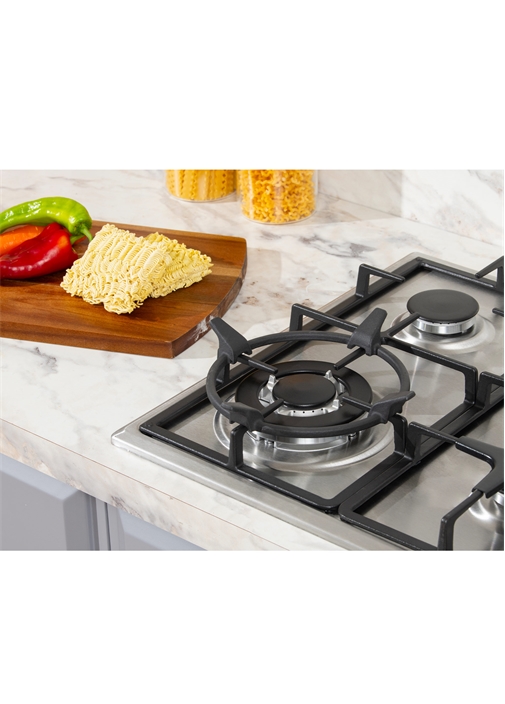 Vestel AO-6004 X-DW 60 cm 4 Gözü Gazlı (1 Gözü Wok'lu) Ankastre Ocak