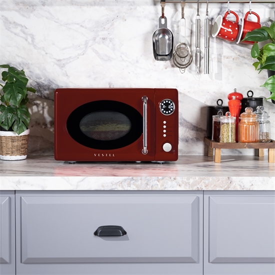 Vestel MD 20 YD Retro Bordo Mikrodalga Fırın