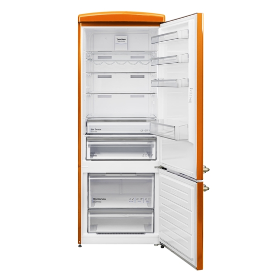 Vestel RETRO NFK52111 Turuncu 471 Lt No-Frost Buzdolabı