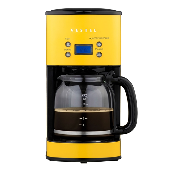 Vestel Retro Sarı Filtre Kahve Makinesi