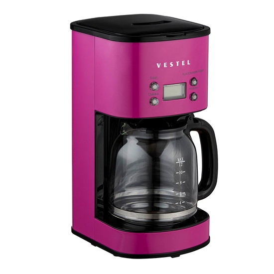 Vestel Retro Pembe Filtre Kahve Makinesi