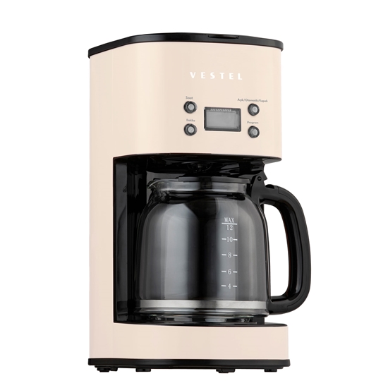 Vestel Retro Bej Filtre Kahve Makinesi