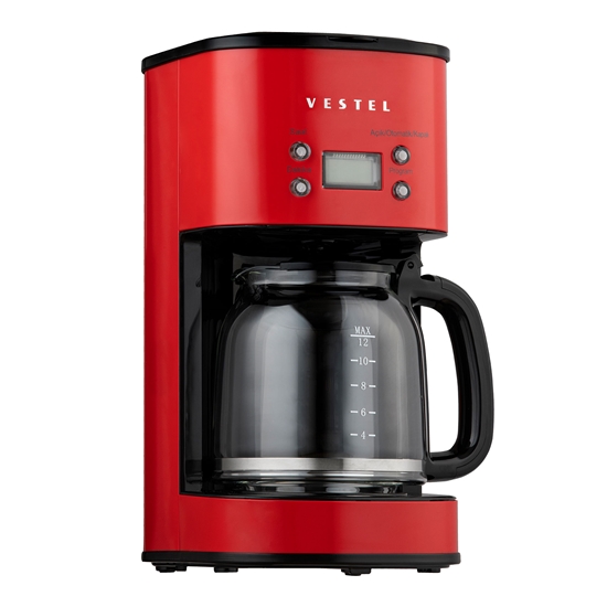 Vestel Retro Kırmızı Filtre Kahve Makinesi