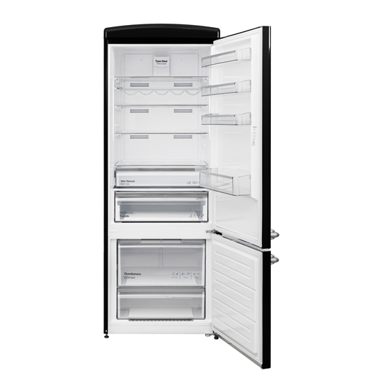 Vestel RETRO NFK52211 Siyah 471 Lt No-Frost Buzdolabı