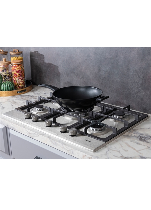 Vestel AO-71159 X DG-W 70 cm 5 Gözü Gazlı (1 Gözü Wok'lu) Ankastre Ocak