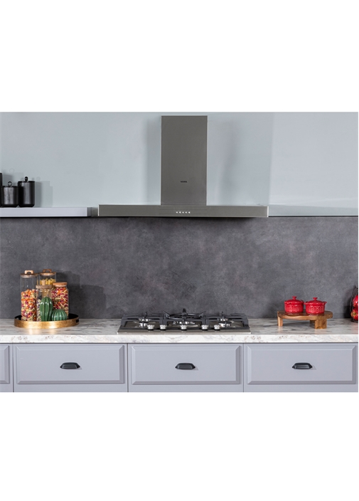 Vestel AO-71159 X DG-W 70 cm 5 Gözü Gazlı (1 Gözü Wok'lu) Ankastre Ocak