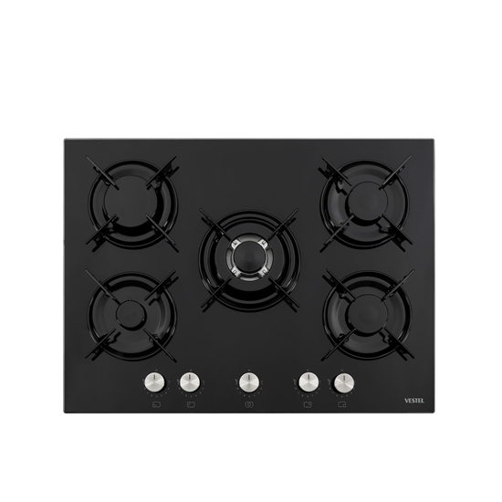 Vestel AO-71159 S DG-W 70 cm 5 Gözü Gazlı (1 Gözü Wok'lu) Ankastre Ocak