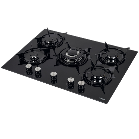 Vestel AO-71159 S DG-W 70 cm 5 Gözü Gazlı (1 Gözü Wok'lu) Ankastre Ocak