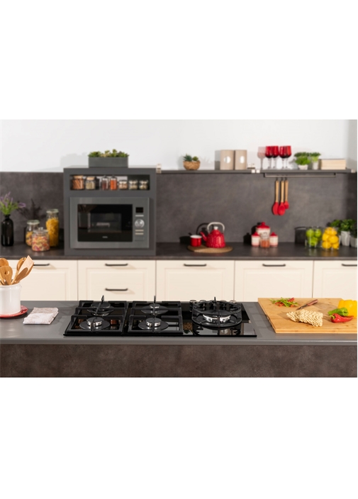 Vestel AO-91159 S DG-W 90 cm 5 Gözü Gazlı (1 Gözü Wok'lu) Ankastre Ocak