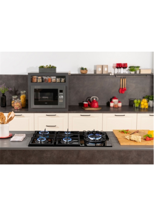 Vestel AO-91159 S DG-W 90 cm 5 Gözü Gazlı (1 Gözü Wok'lu) Ankastre Ocak