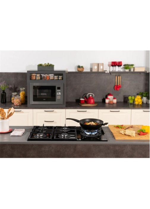 Vestel AO-91159 S DG-W 90 cm 5 Gözü Gazlı (1 Gözü Wok'lu) Ankastre Ocak