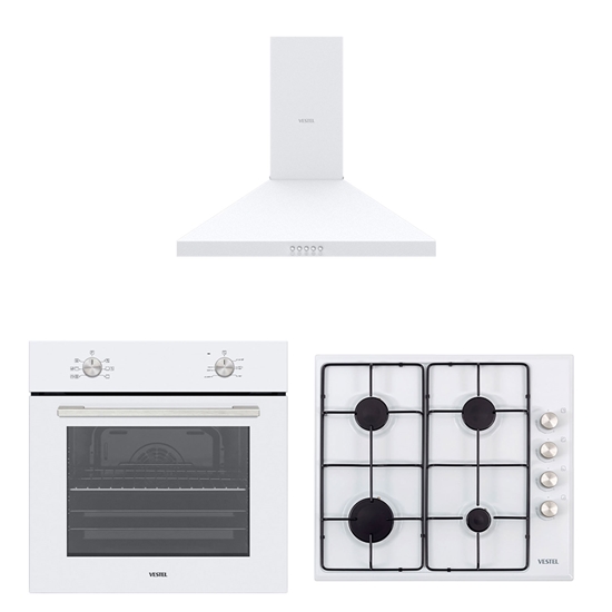 Vestel Piramit Beyaz Pratik Set