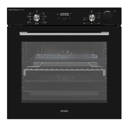 Eğik Siyah Buharlı Lightfry Set 