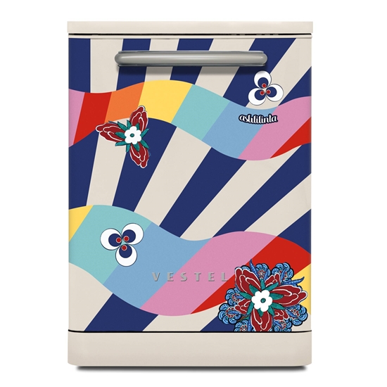 Vestel x Aslı Filinta BM 5001 Retro Bej Sema Bulaşık Makinesi