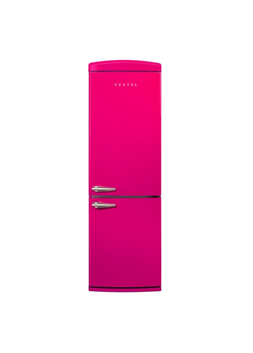 Vestel RETRO NFK37011 PEMBE 330 Lt No-Frost Buzdolabı