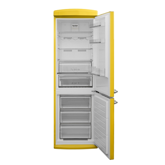 Vestel Retro NFK37011 330 Lt No-Frost Sarı Buzdolabı