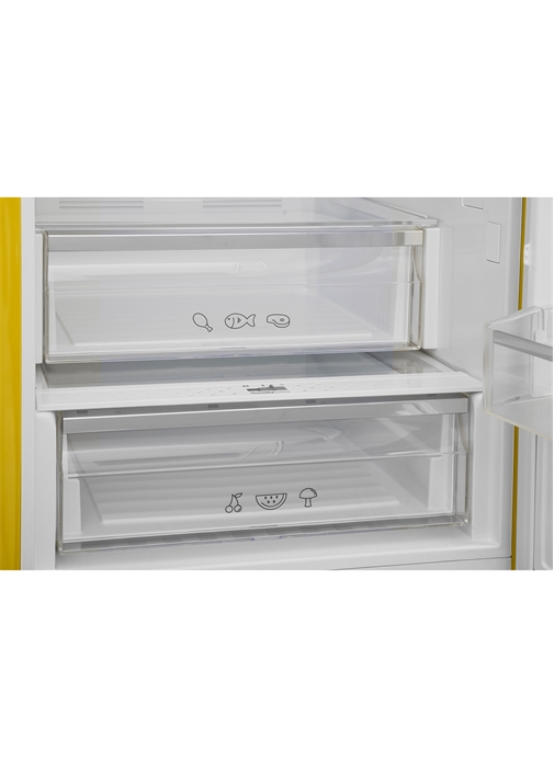 Vestel Retro NFK37011 330 Lt No-Frost Sarı Buzdolabı