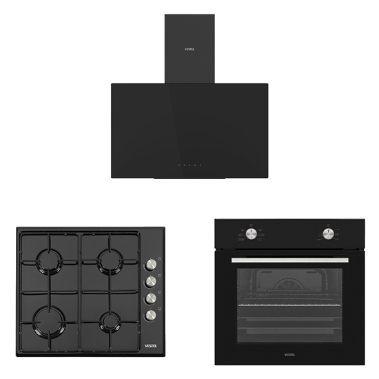 Vestel Eğik Siyah Pratik Set