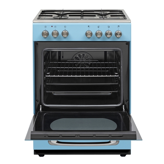 Vestel Retro SF 84011 DG Düş Mavisi 4 Gözü Gazlı A Enerji Sınıfı Solo Fırın