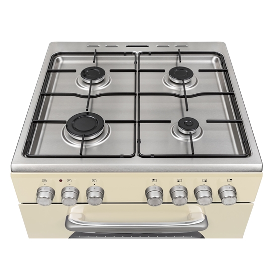 Vestel Retro SF 84011 DG Bej 4 Gözü Gazlı A Enerji Sınıfı Solo Fırın