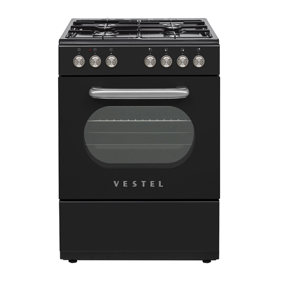 Vestel Retro SF 84011 DG Siyah 4 Gözü Gazlı A Enerji Sınıfı Solo Fırın