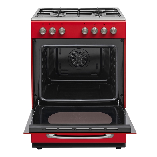 Vestel Retro SF 84011 DG Kırmızı 4 Gözü Gazlı A Enerji Sınıfı Solo Fırın