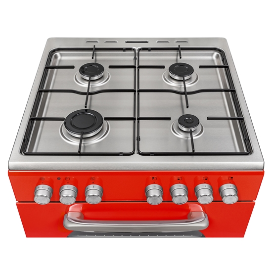 Vestel Retro SF 84011 DG Kırmızı 4 Gözü Gazlı A Enerji Sınıfı Solo Fırın