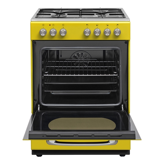 Vestel Retro SF 84011 DG Sarı 4 Gözü Gazlı A Enerji Sınıfı Solo Fırın