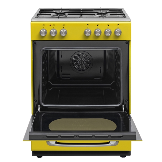 Vestel Retro SF 84011 DG Sarı 4 Gözü Gazlı A Enerji Sınıfı Solo Fırın