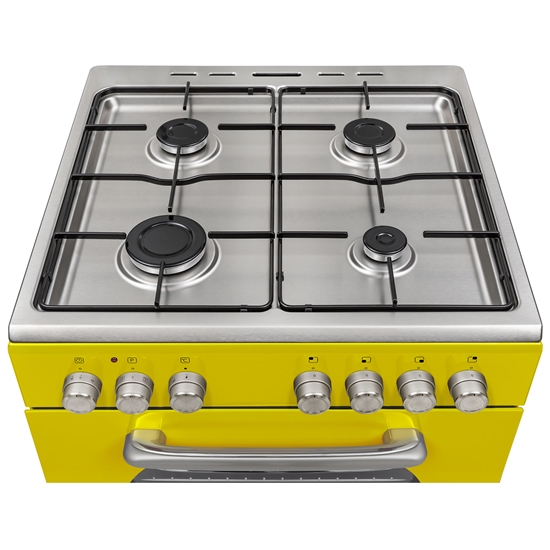 Vestel Retro SF 84011 DG Sarı 4 Gözü Gazlı A Enerji Sınıfı Solo Fırın