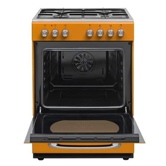 Vestel Retro SF 84011 DG Turuncu 4 Gözü Gazlı A Enerji Sınıfı Solo Fırın