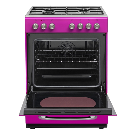 Vestel Retro SF 84011 DG Pembe 4 Gözü Gazlı A Enerji Sınıfı Solo Fırın