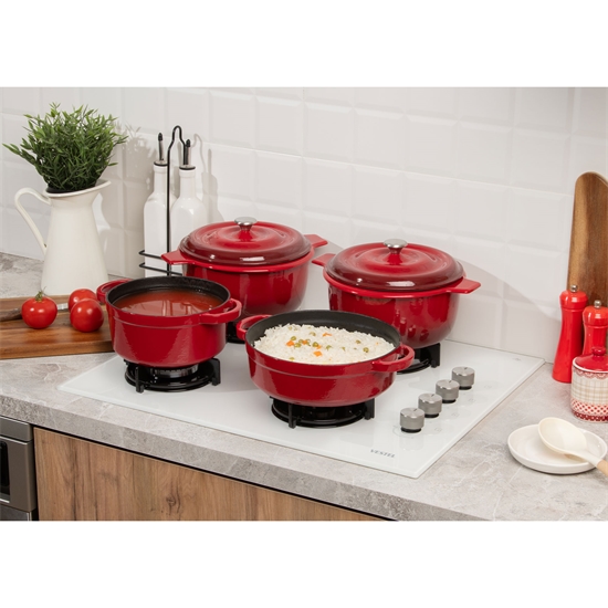 Vestel AO-651041 B DG 65 cm 4 Gözü Gazlı Ankastre Ocak