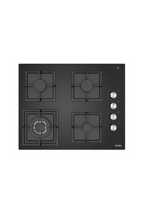 Vestel AO-6510419 S DG DWK 65 cm 4 Gözü Gazlı (1 Gözü Wok'lu) Ankastre Ocak