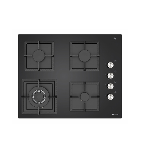 Vestel AO-6510419 S DG DWK 65 cm 4 Gözü Gazlı (1 Gözü Wok'lu) Ankastre Ocak