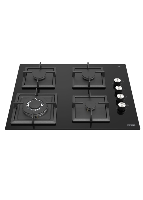 Vestel AO-6510419 S DG DWK 65 cm 4 Gözü Gazlı (1 Gözü Wok'lu) Ankastre Ocak