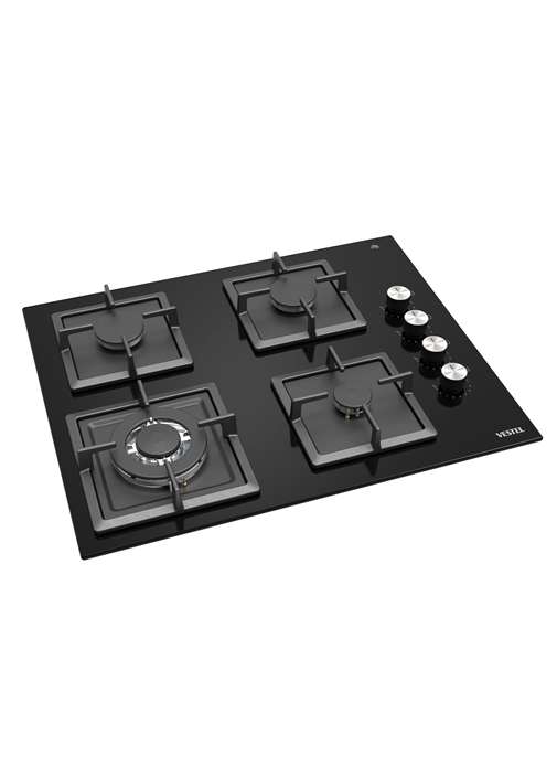 Vestel AO-6510419 S DG DWK 65 cm 4 Gözü Gazlı (1 Gözü Wok'lu) Ankastre Ocak